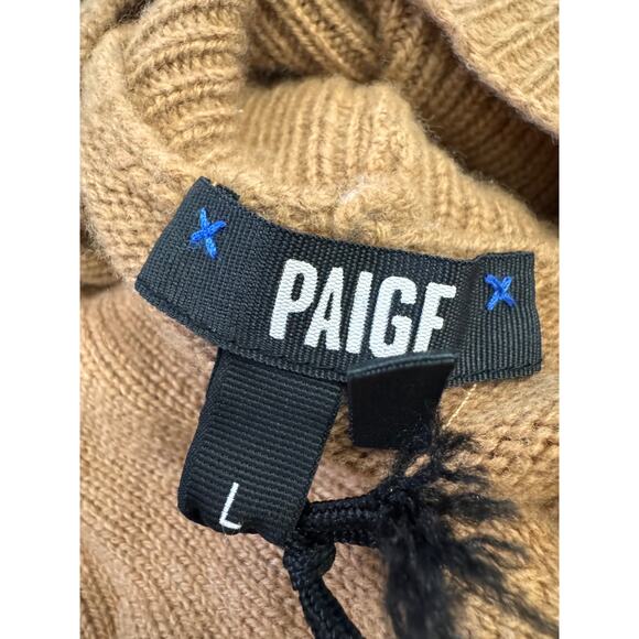 NEW PAIGE Women's Cherise Turtle Neck Cropped Cutout Sweater Size L - Picture 5 of 5